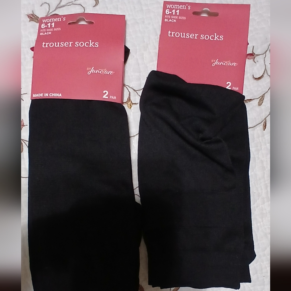 Womens Black Trouser Socks